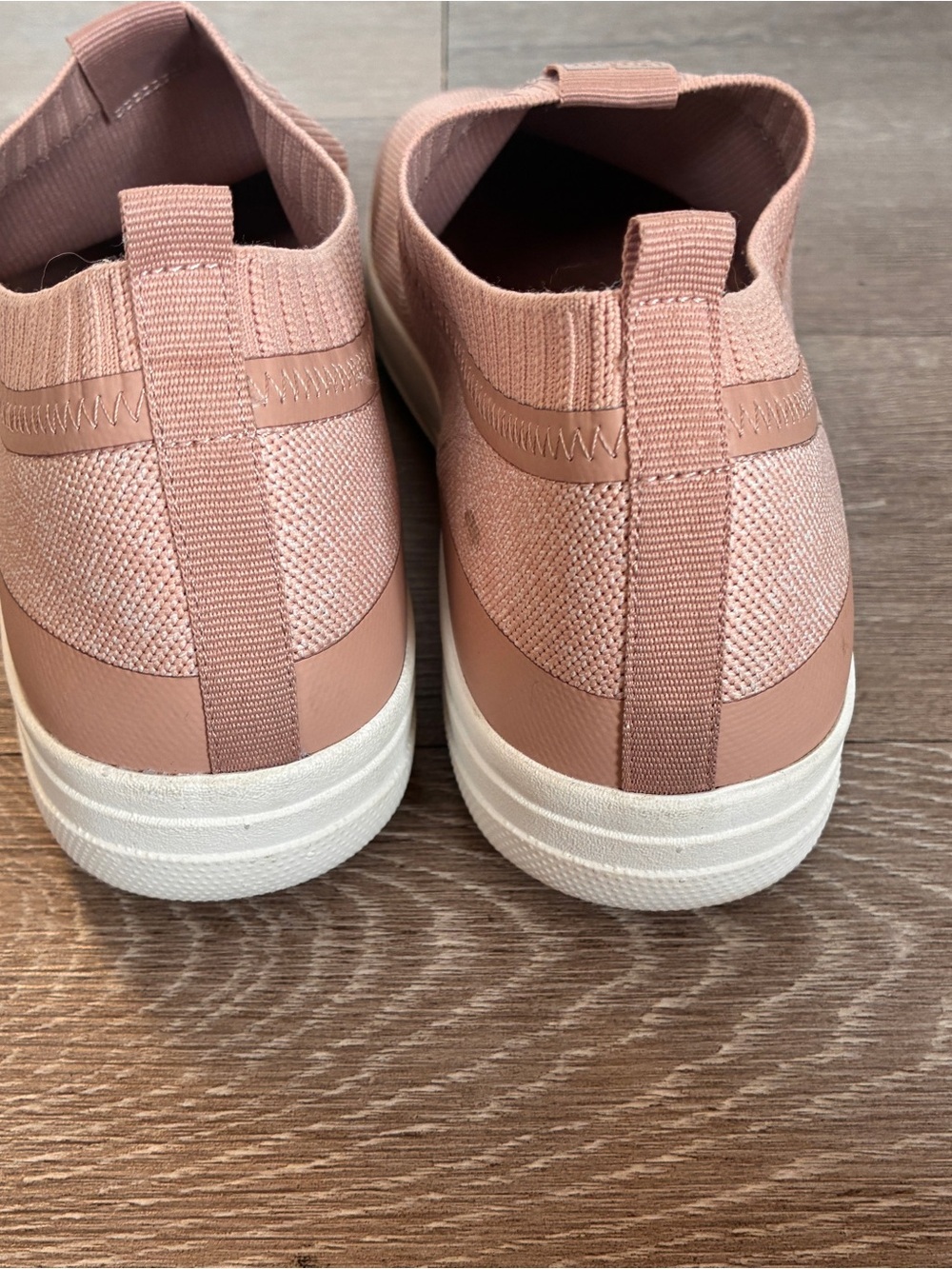 Fitflop ultraknit stretchy slip on comfort casual shoe neutral mauve pink - Picture 5 of 8
